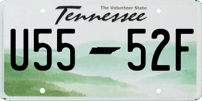 TN license plate U5552F