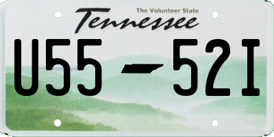 TN license plate U5552I