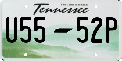 TN license plate U5552P