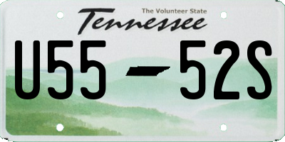 TN license plate U5552S