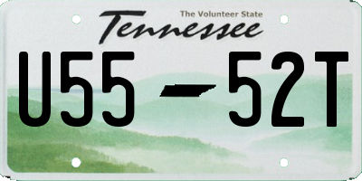 TN license plate U5552T