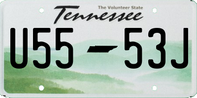 TN license plate U5553J