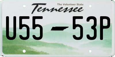 TN license plate U5553P