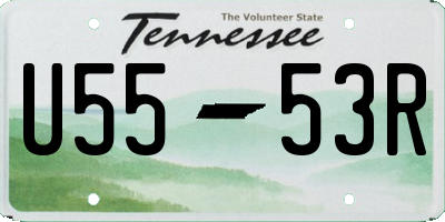 TN license plate U5553R