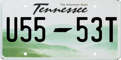 TN license plate U5553T