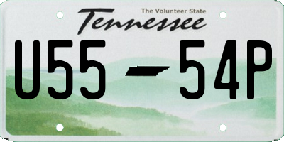 TN license plate U5554P
