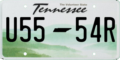 TN license plate U5554R