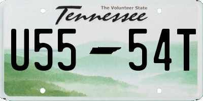 TN license plate U5554T