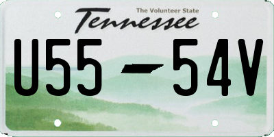 TN license plate U5554V