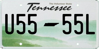 TN license plate U5555L