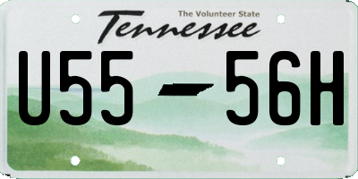 TN license plate U5556H