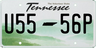 TN license plate U5556P