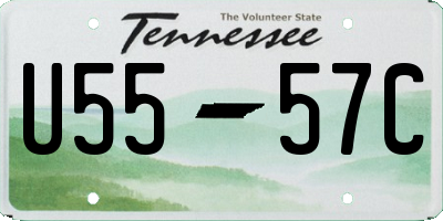 TN license plate U5557C