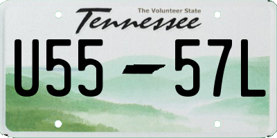 TN license plate U5557L