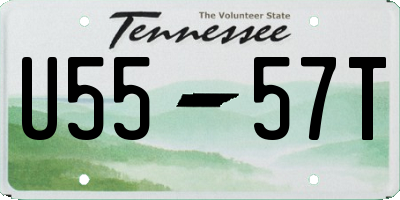 TN license plate U5557T
