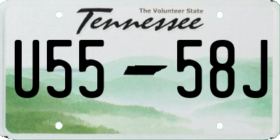 TN license plate U5558J