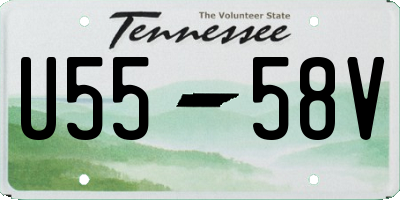 TN license plate U5558V