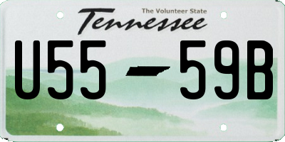 TN license plate U5559B