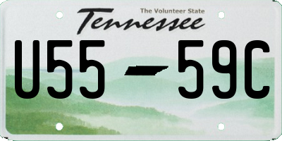 TN license plate U5559C