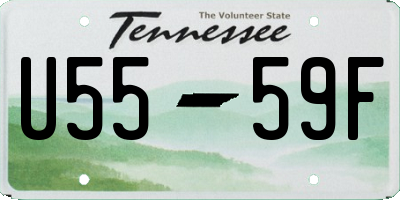 TN license plate U5559F