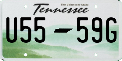 TN license plate U5559G
