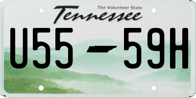 TN license plate U5559H