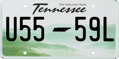 TN license plate U5559L