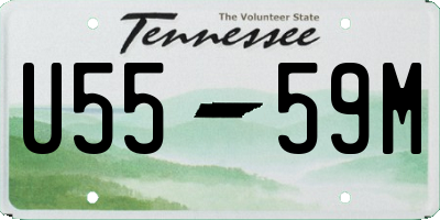 TN license plate U5559M