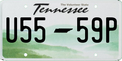 TN license plate U5559P
