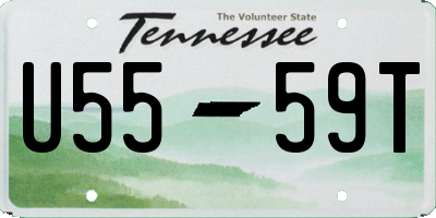 TN license plate U5559T