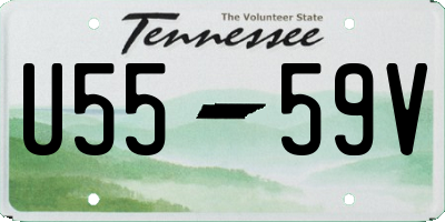 TN license plate U5559V
