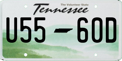 TN license plate U5560D