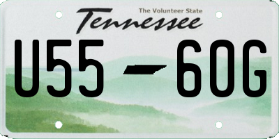 TN license plate U5560G