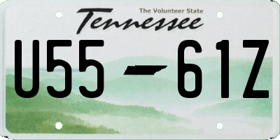 TN license plate U5561Z