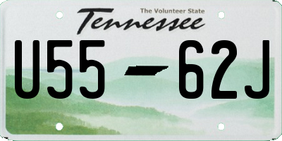 TN license plate U5562J