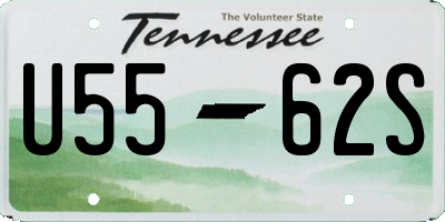 TN license plate U5562S