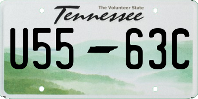 TN license plate U5563C