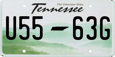TN license plate U5563G