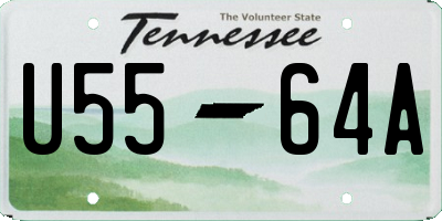 TN license plate U5564A