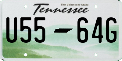 TN license plate U5564G