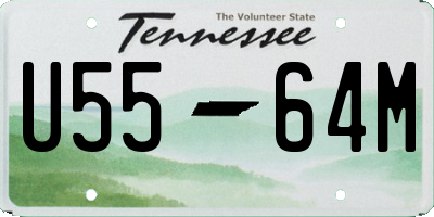 TN license plate U5564M