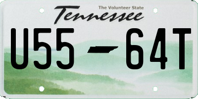 TN license plate U5564T