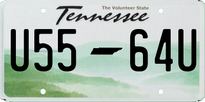 TN license plate U5564U