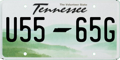 TN license plate U5565G