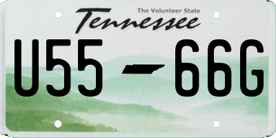 TN license plate U5566G