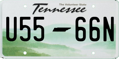 TN license plate U5566N