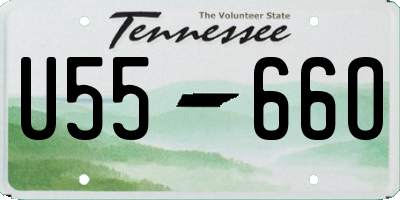TN license plate U5566O