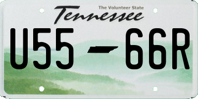 TN license plate U5566R