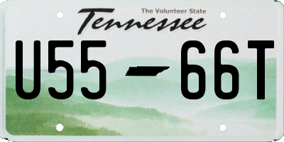 TN license plate U5566T