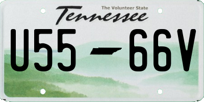 TN license plate U5566V